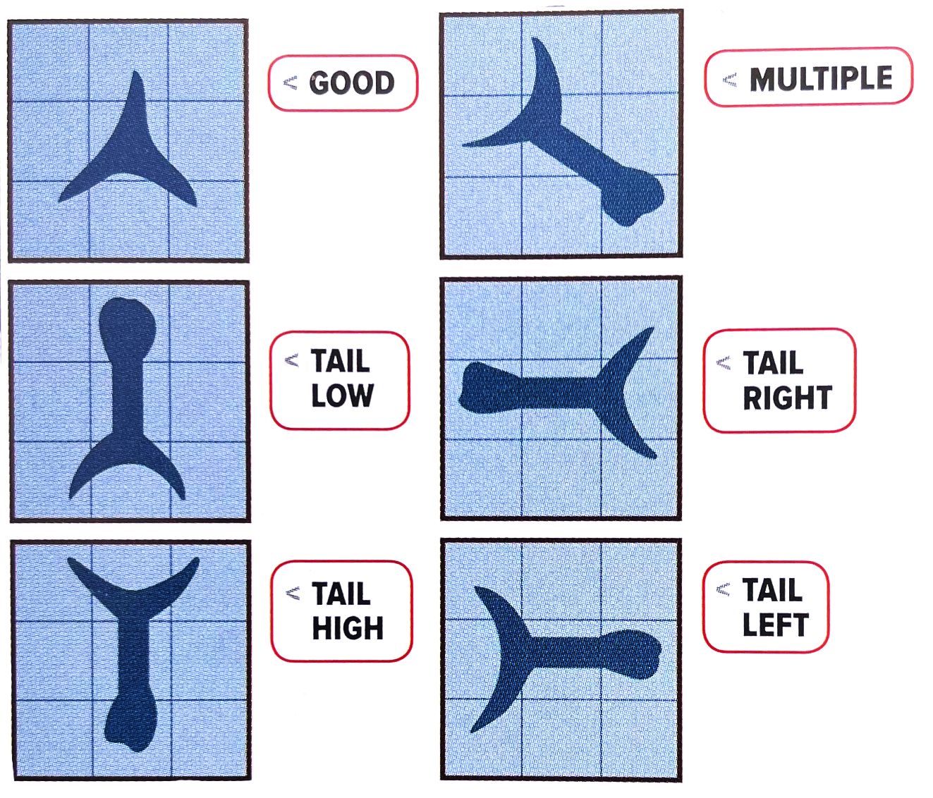 A chart showing arrow paper tears and how to fix them.
