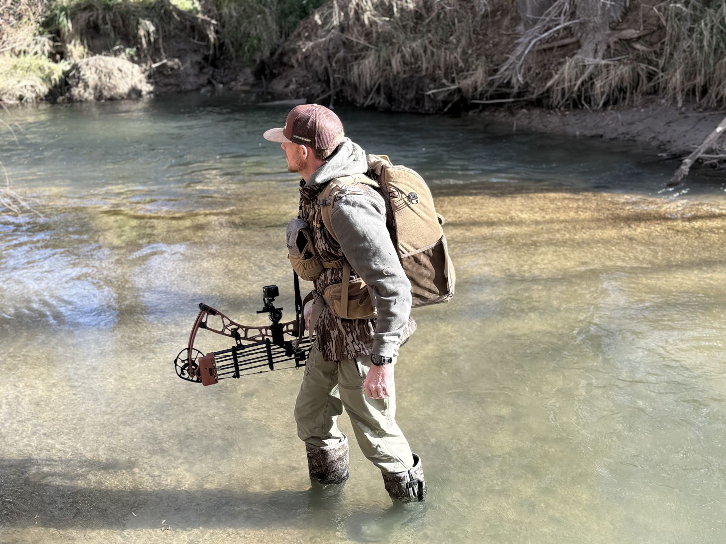 The author heads out to hunt with the new Alpha X-3 33. (Photo/Jace Bauserman)