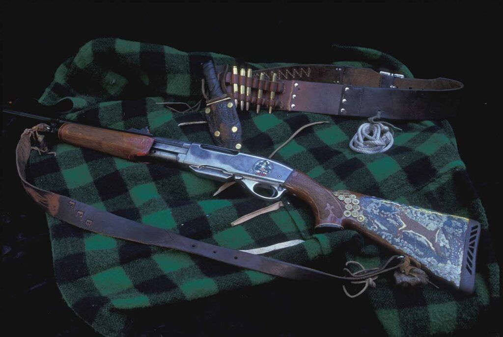 a collection of big buck hunting gear