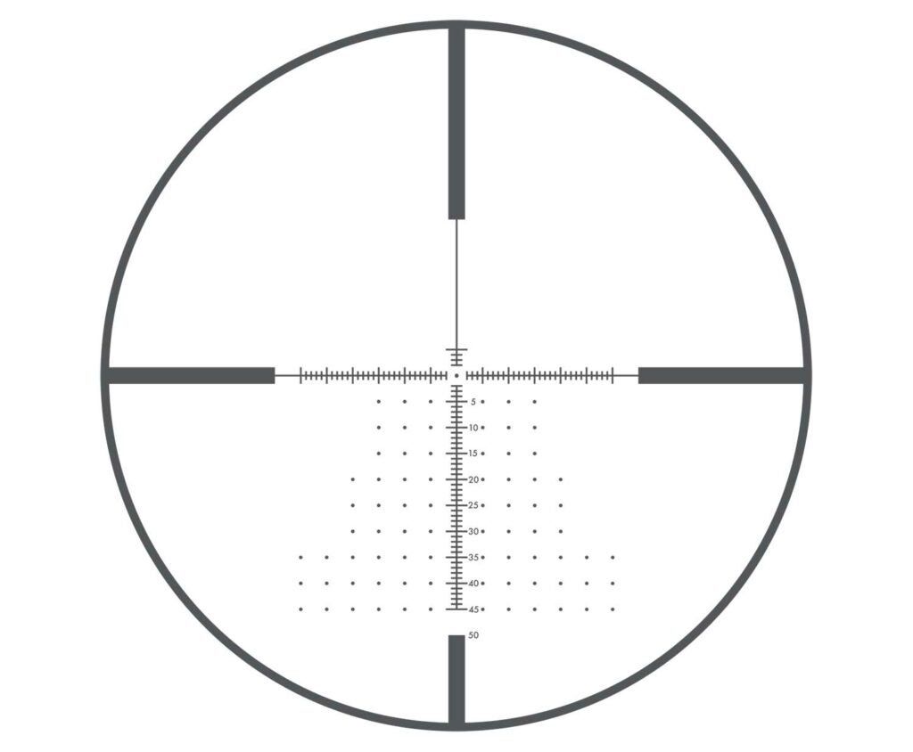 MOA hash marks on a Bushnell Forge reticle.