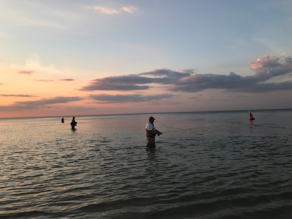 anglers in fishing waders