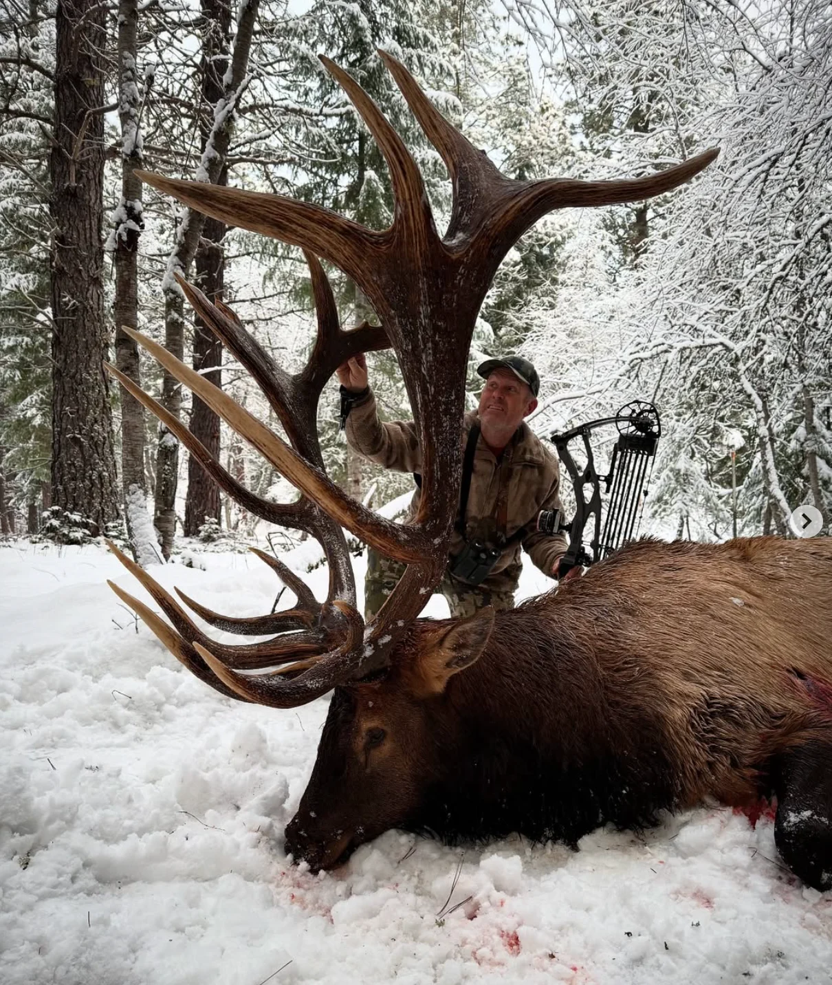 Casey Brooks' pending world-record non-typical bull elk. 