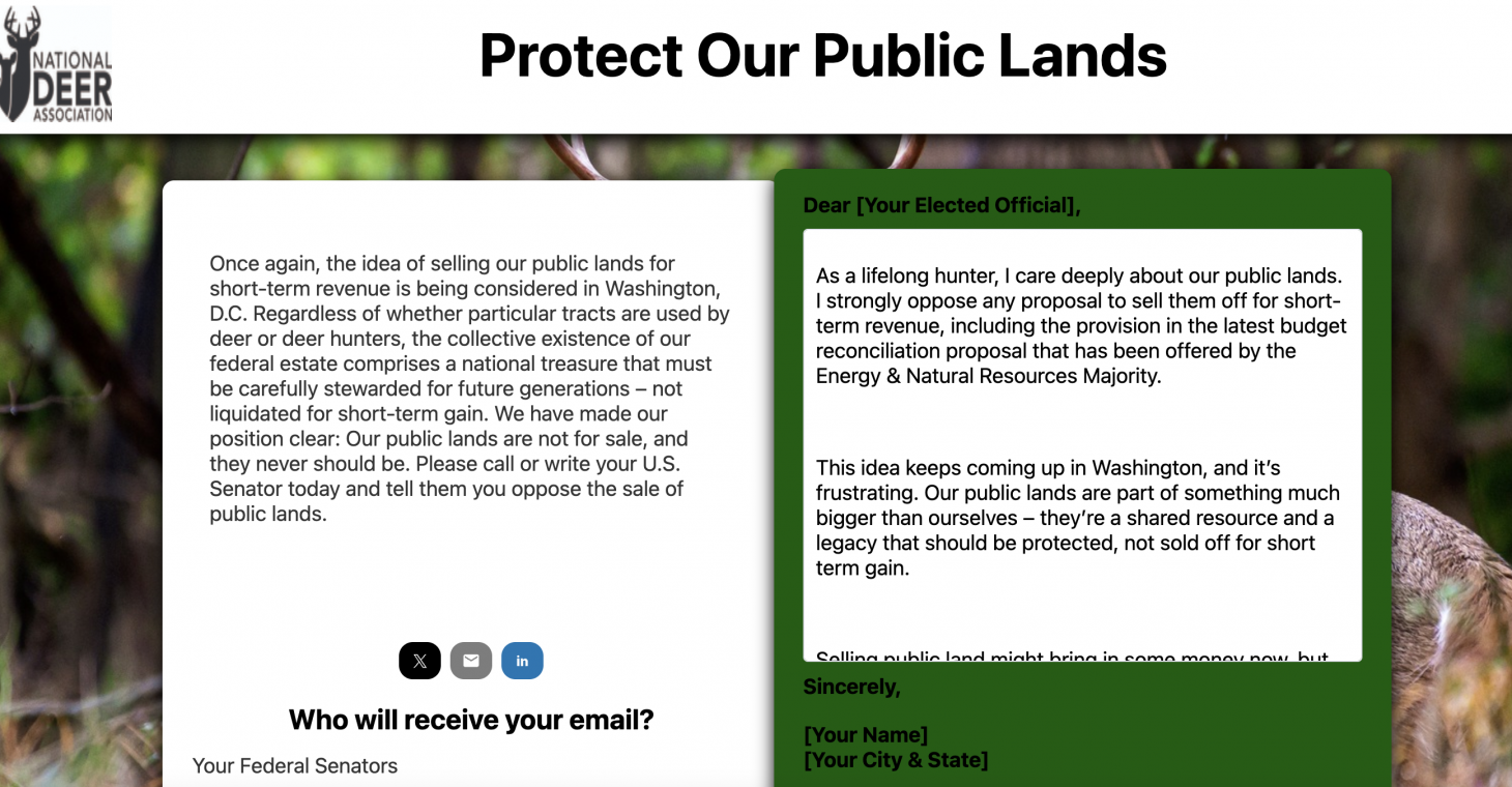 Screenshot via National Deer Association