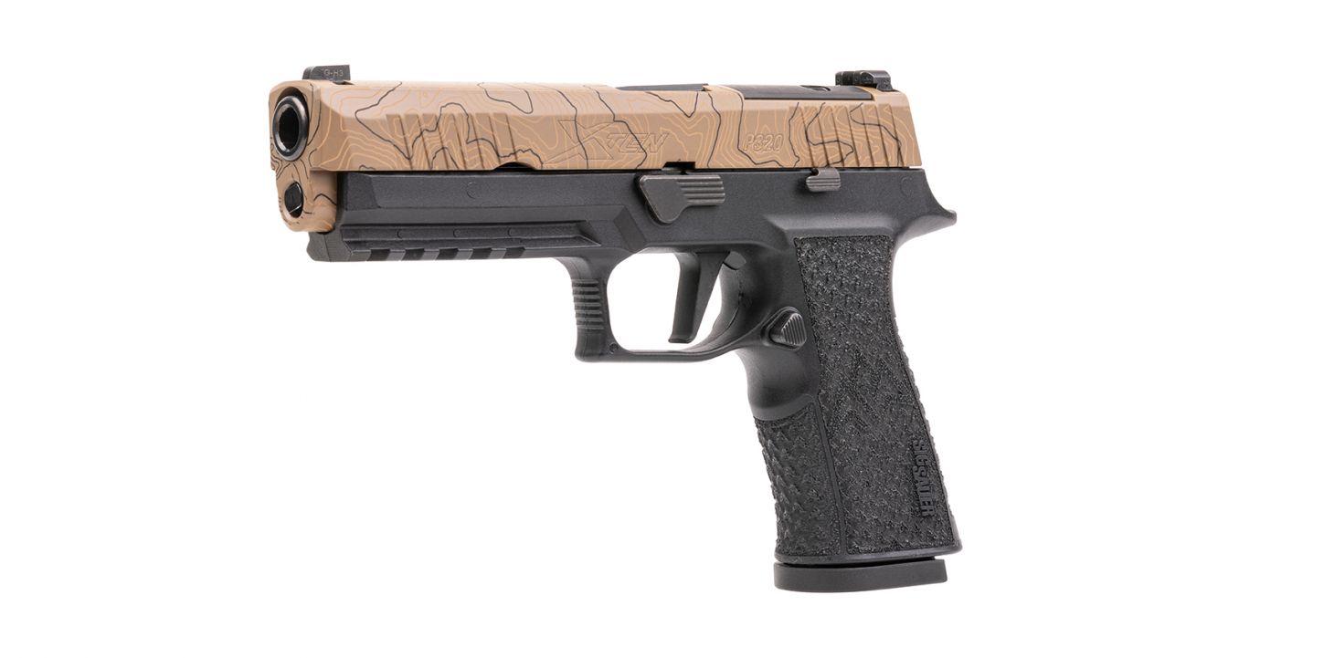 The new Sig Sauer P320 XTEN Endure handgun on a white background.