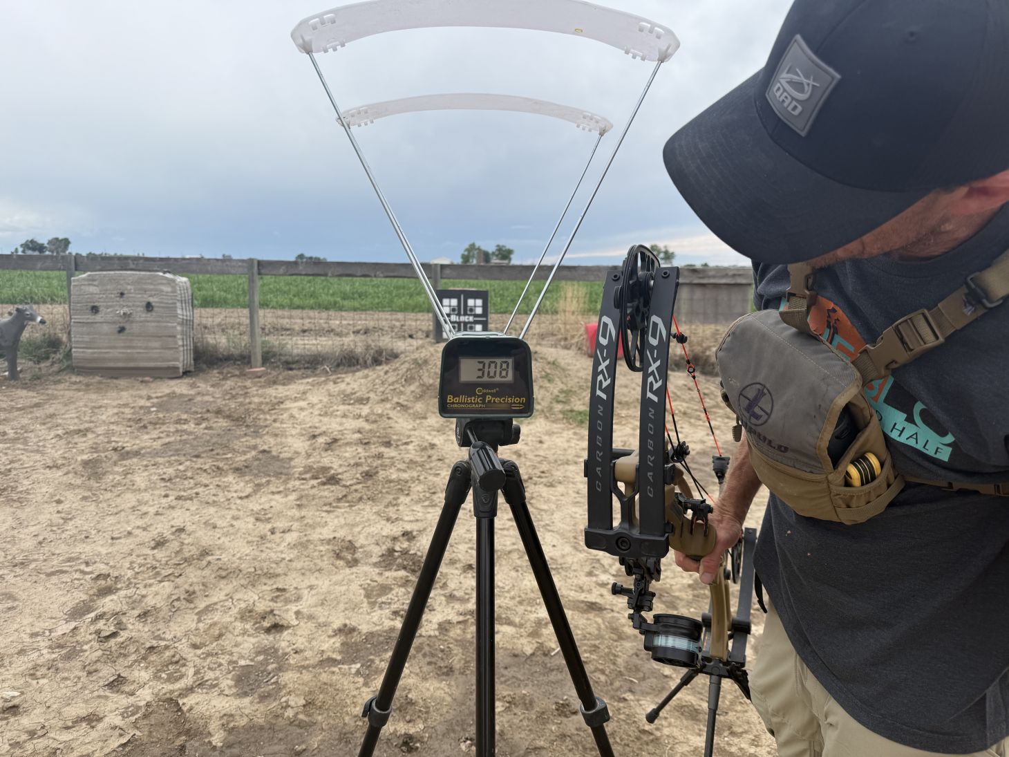 A chronograph show an arrow speed on 308 fps. 