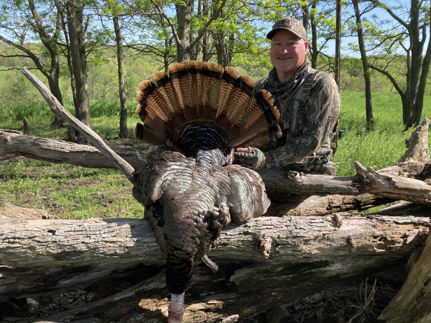 Steve Stoltz with a midwestern gobbler. 
