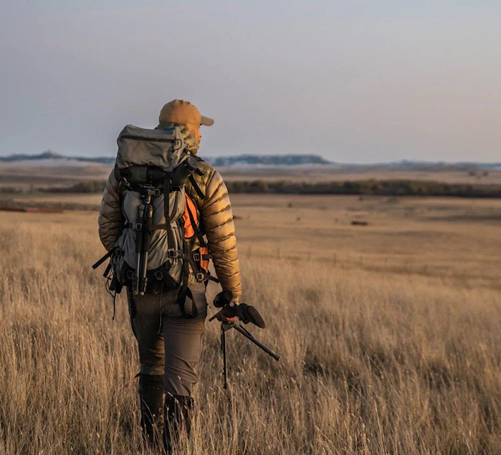 Bowhunter wearing Stone Glacier Grumman jacket in the field