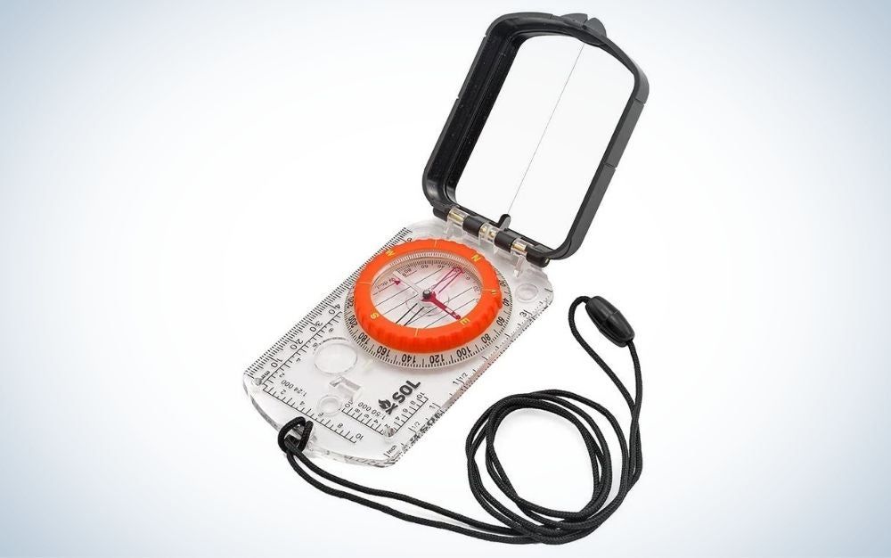 Survive Outdoors Longer (S.O.L.) Sighting Compass with Mirror is the best budget compass.