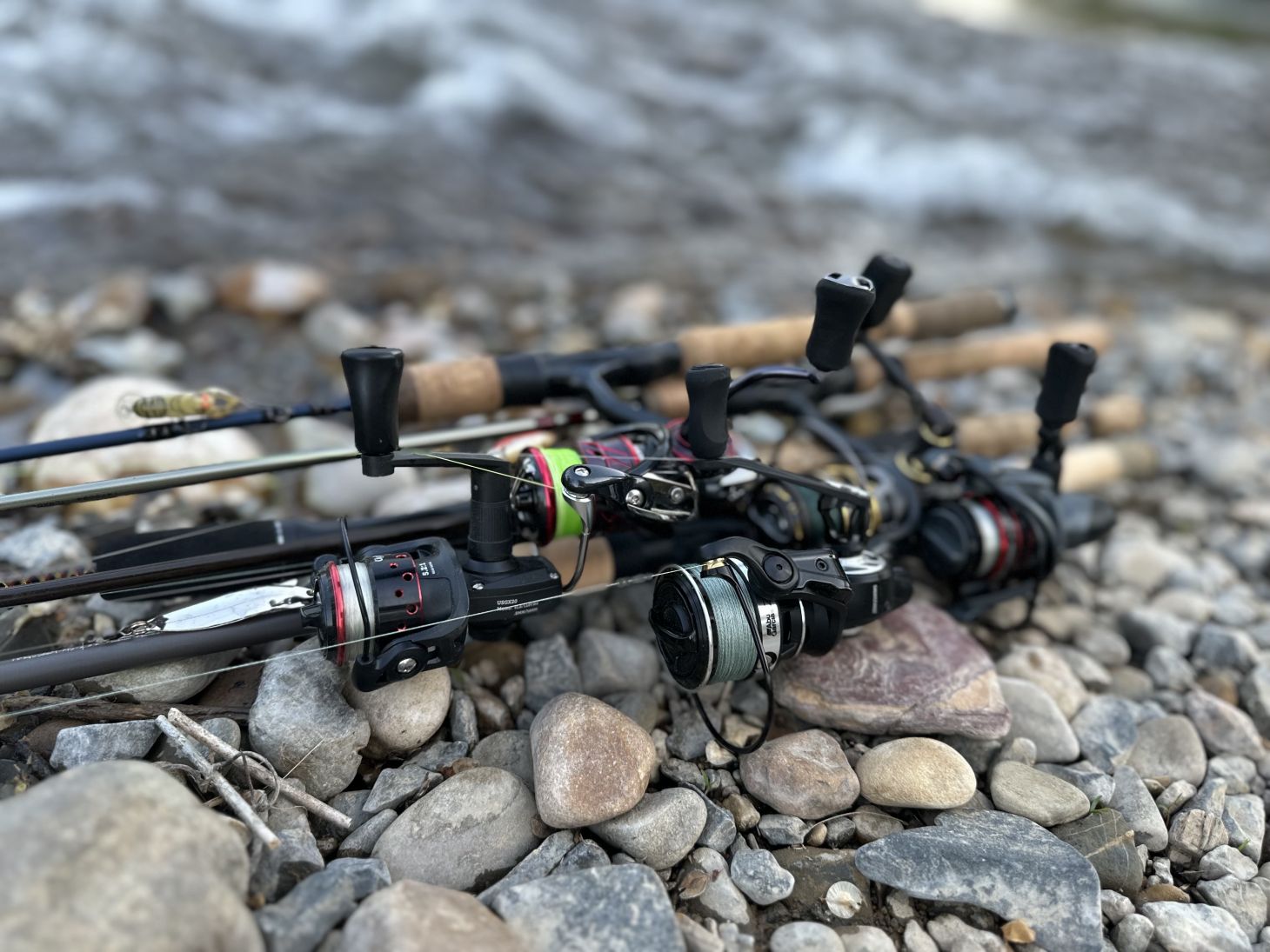 Fishing rods on the bank