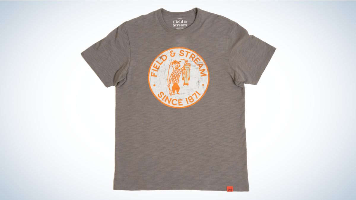 Field & Stream TrueBlood Tee on gray and white background