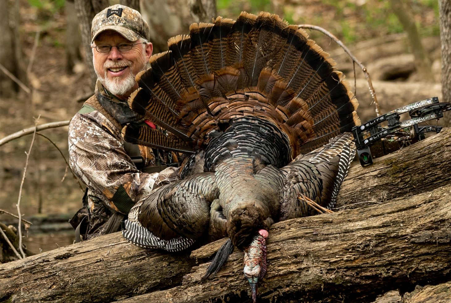 Phillip Vanderpool with a tom turkey.
