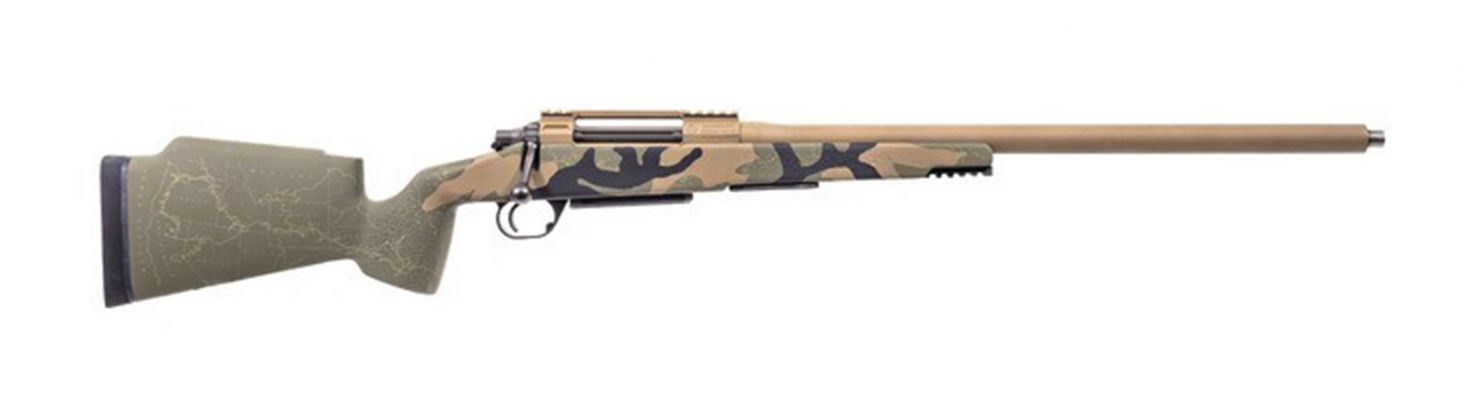 The new Watchtower Bridger bolt-action rifle on a white background. 