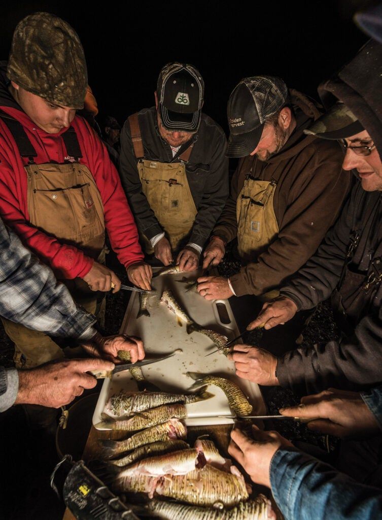 prepping suckers for dinner