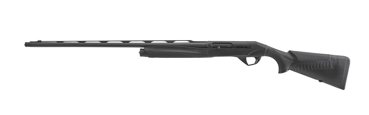 The new left-handed Benelli SBE 20-gauge semi-auto shotgun on a white background. 