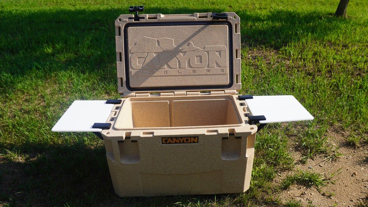 Interior of Canyon Pro 45 cooler during testing