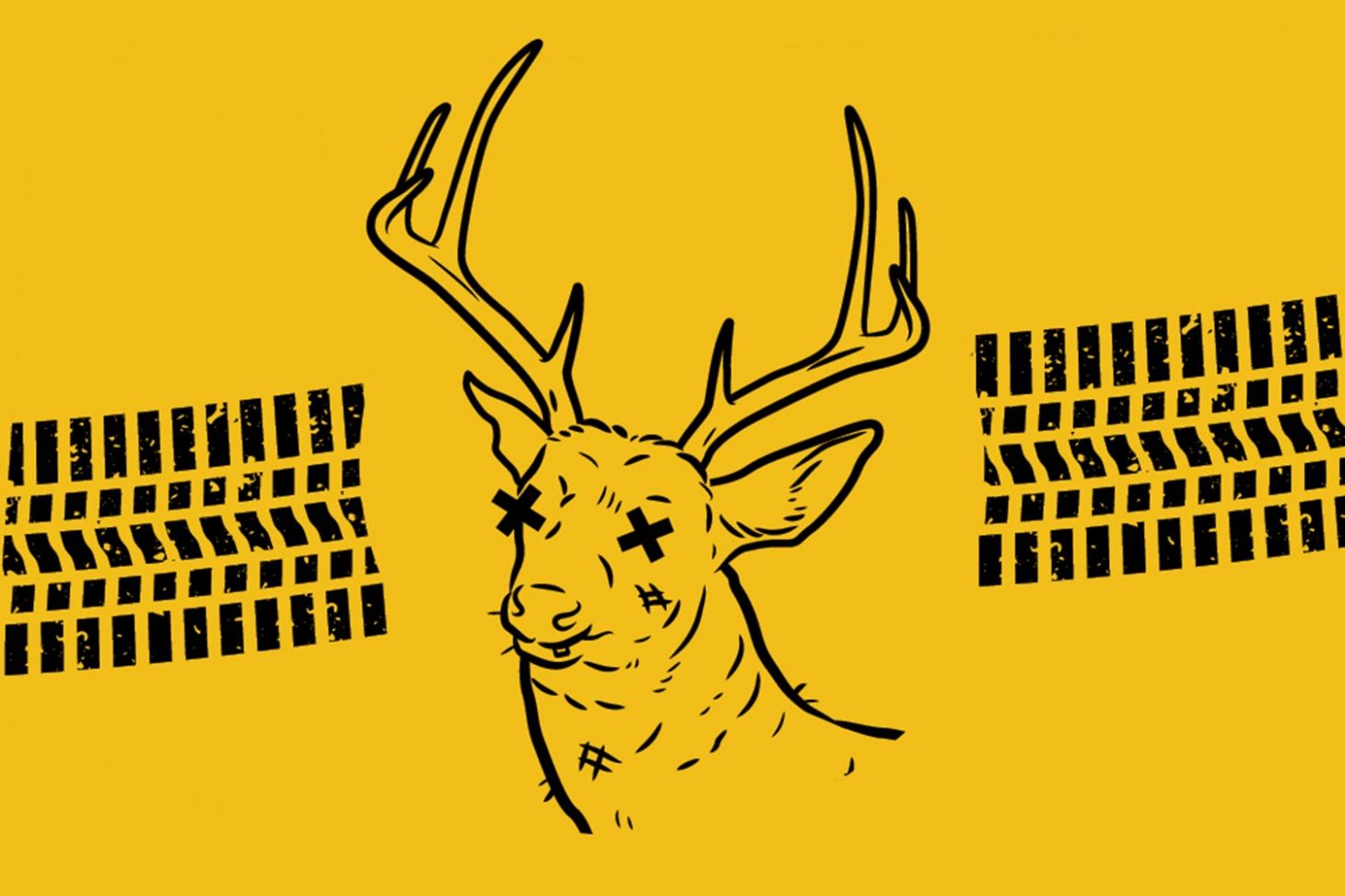 buck with x's on its eyes