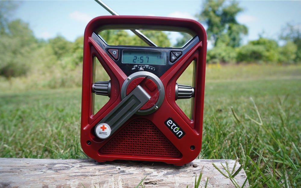 Eton American Red Cross FRX3+ Weather Radio during testing