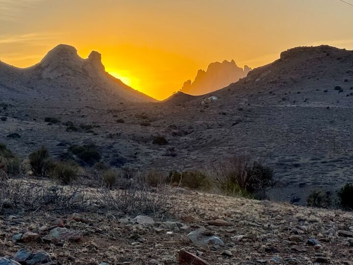 A sunset in the mountains of New Mexico. 