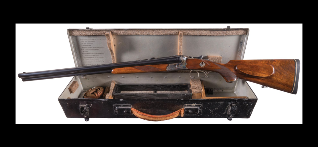 Luftwaffe drilling on a carrying case.