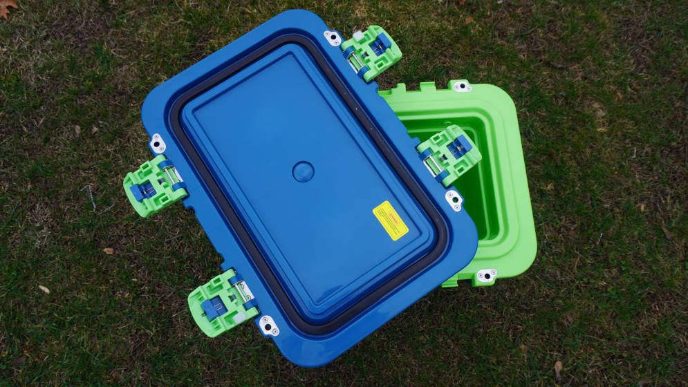 Interior of Magellan Outdoors Pro Explore Icebox during testing and review