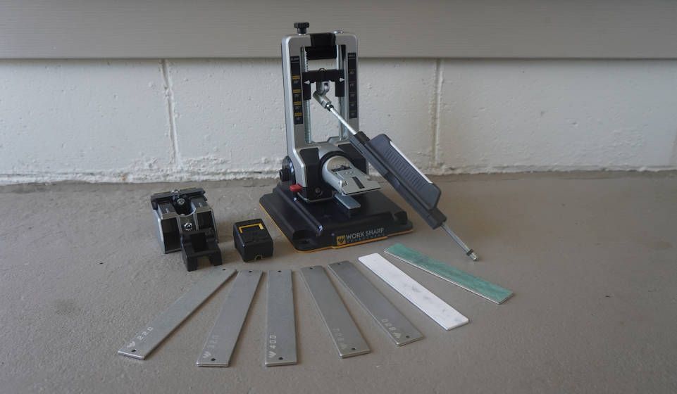 Work Sharp Professional Precision Adjust knife sharpener during testing